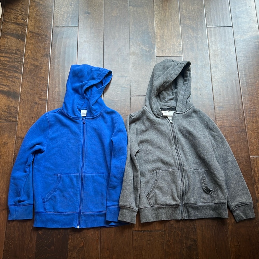 Essentials Blue Hoodie and Gray Hoodie (size M boys)